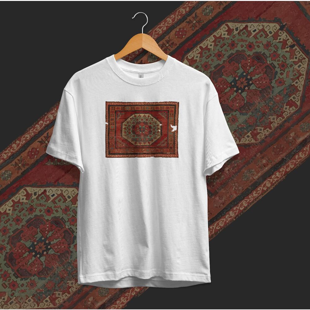 Geleneksel Anadolu Halısı Baskılı Oversize T-Shirt