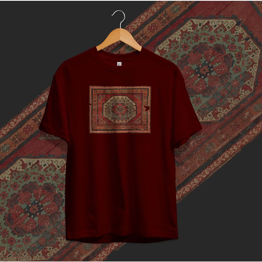 Geleneksel Anadolu Halısı Baskılı Basic T-Shirt