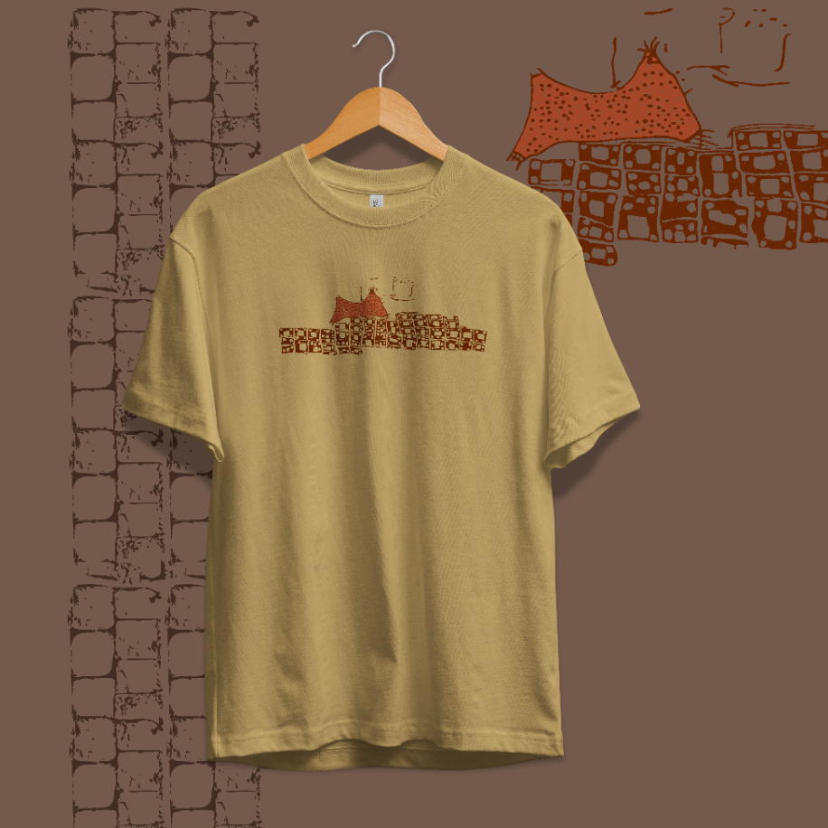 Çatalhöyük Haritası Baskılı Basic T-Shirt