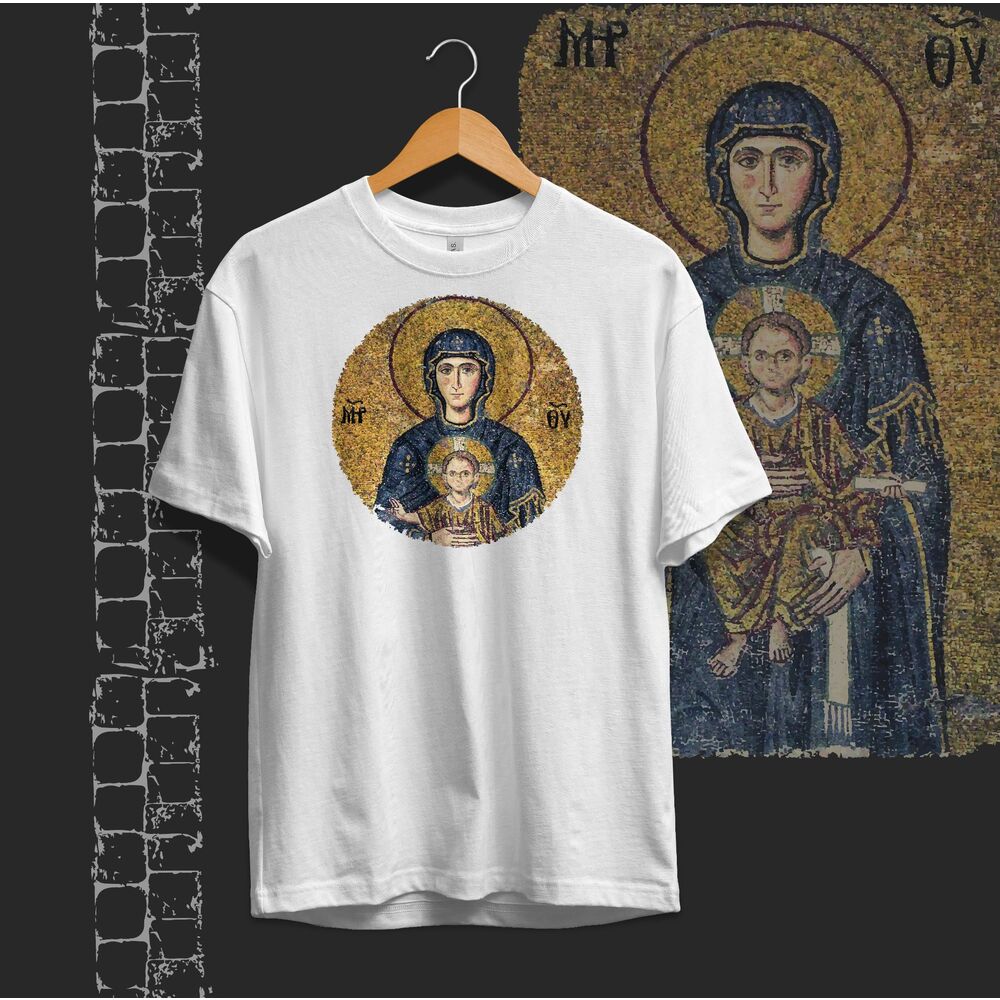 Ayasofya Çocuk İsa ve Meryem Mozaiği Oversize T-Shirt