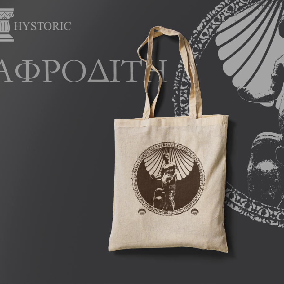 Troia Afroditi Baskılı Bez Çanta