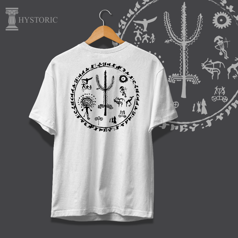 Hayat Ağacı Sırt Baskılı Oversize T-Shirt