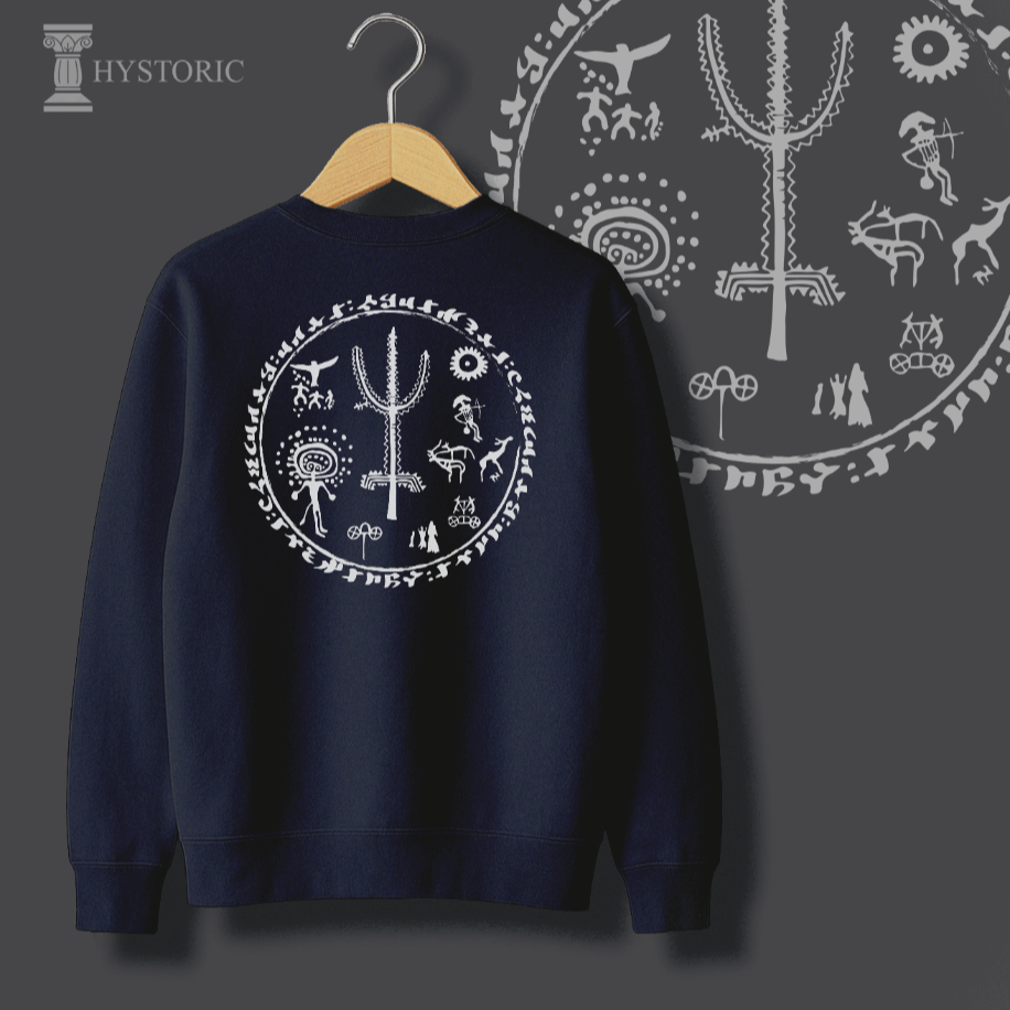 Hayat Ağacı Sırt Baskılı Sweatshirt