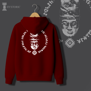 Kültigin Sırt Baskılı Kapüşonlu Sweatshirt
