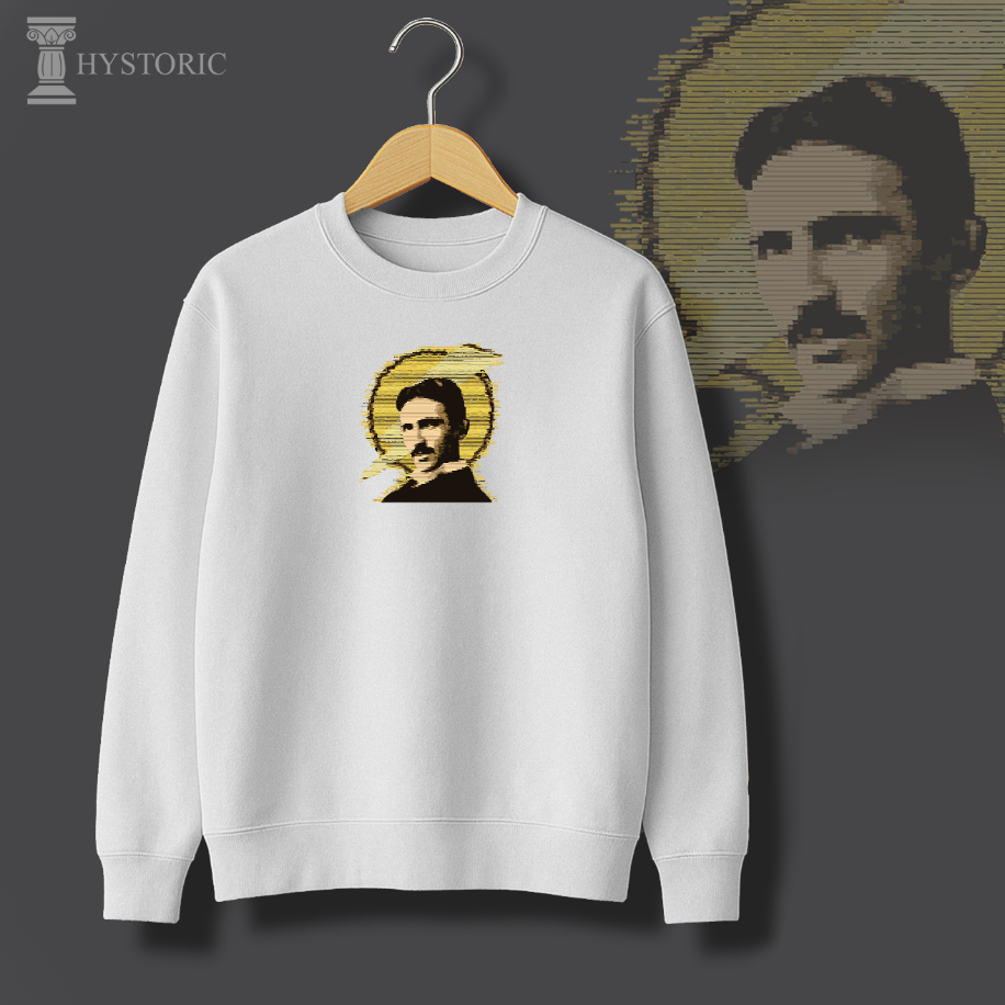 Nikola Tesla (Elektrik) Baskılı Sweatshirt