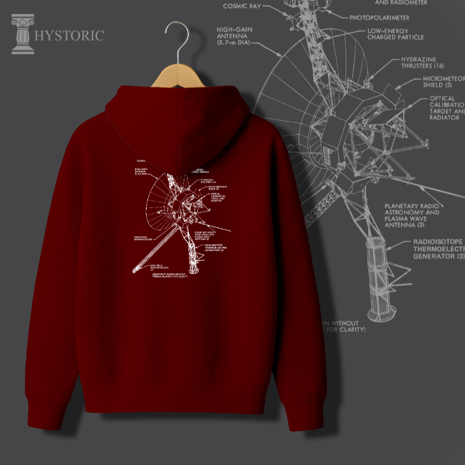 Voyager-I Sırt Baskılı Hoodie - Görsel 11