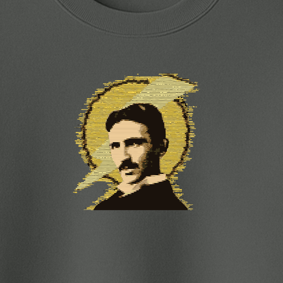 Nikola Tesla (Elektrik) Baskılı Sweatshirt - Görsel 9