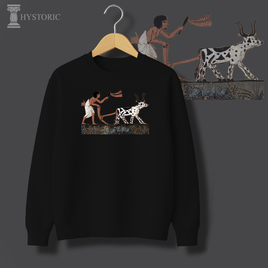 Antik Mısır Baskılı Sweatshirt