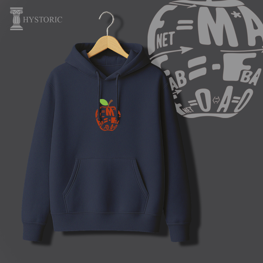 Modern Bilim (Newton) Baskılı Hoodie