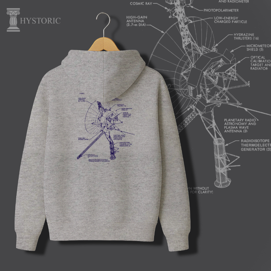 Voyager-I Sırt Baskılı Hoodie - Görsel 14