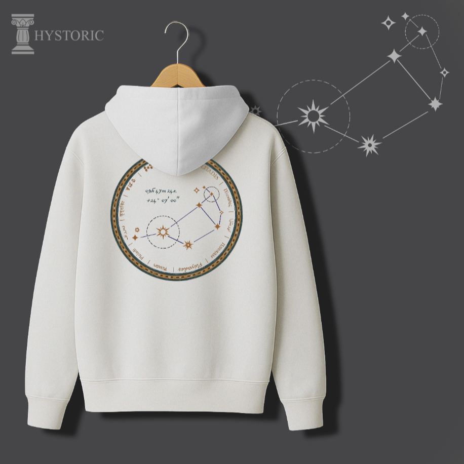 Ülker (Pleiades) Takım Yıldızı Sırt Baskılı Hoodie