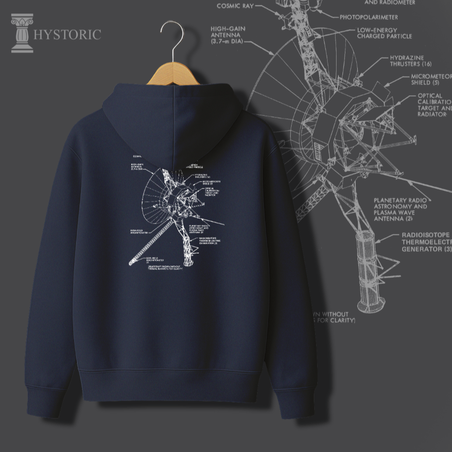 Voyager-I Sırt Baskılı Hoodie