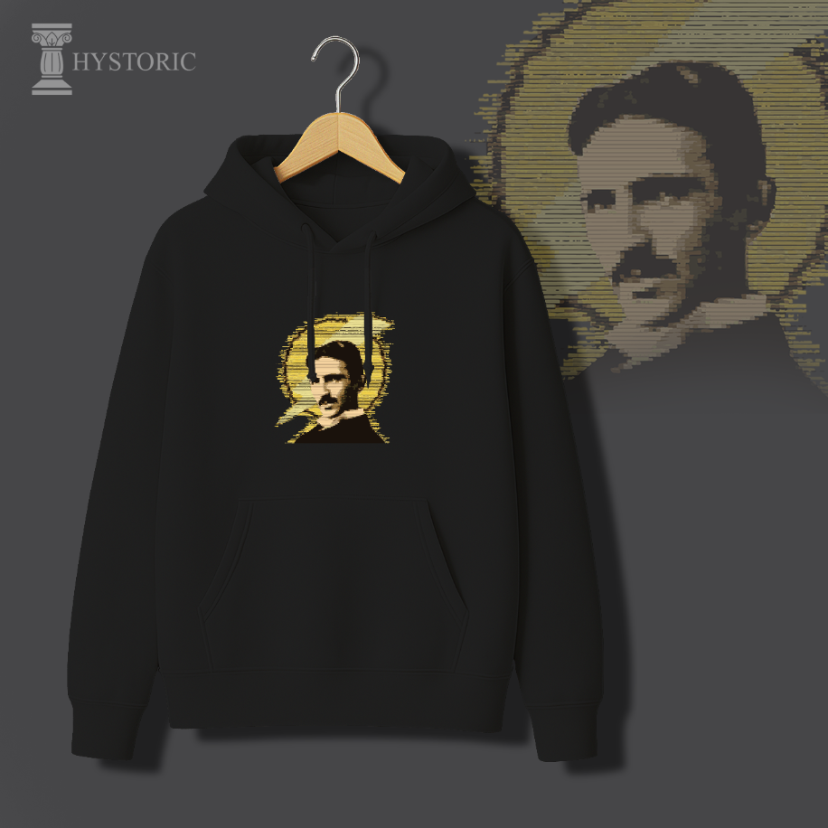 Nikola Tesla (Elektrik) Baskılı Hoodie