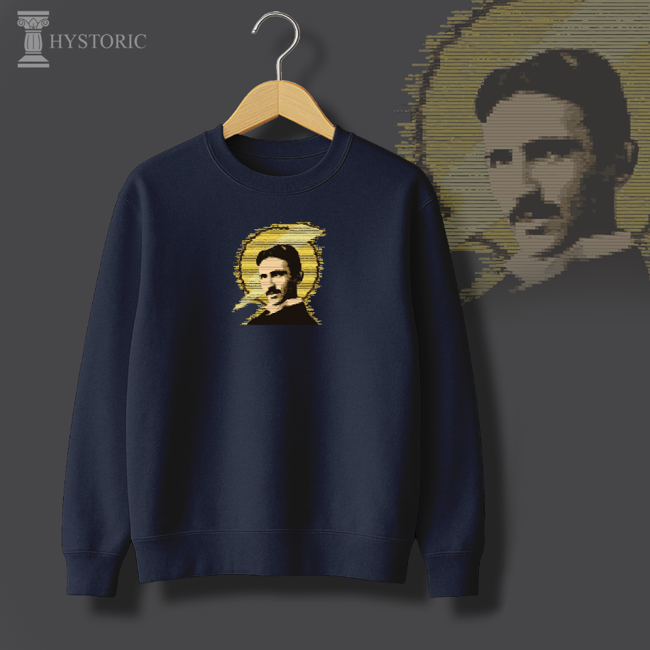 Nikola Tesla (Elektrik) Baskılı Sweatshirt - Görsel 11
