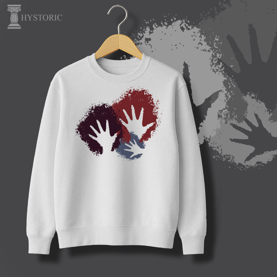 Mağara Resmi Baskılı Sweatshirt