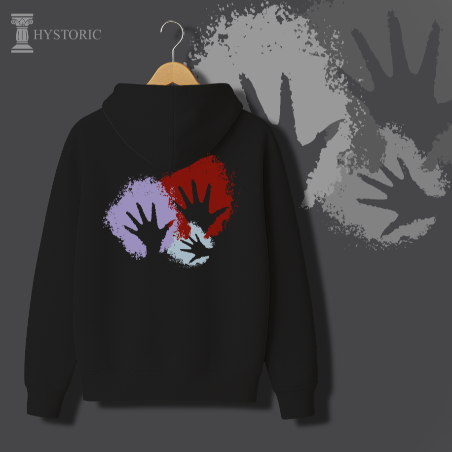 Mağara Resmi Sırt Baskılı Hoodie