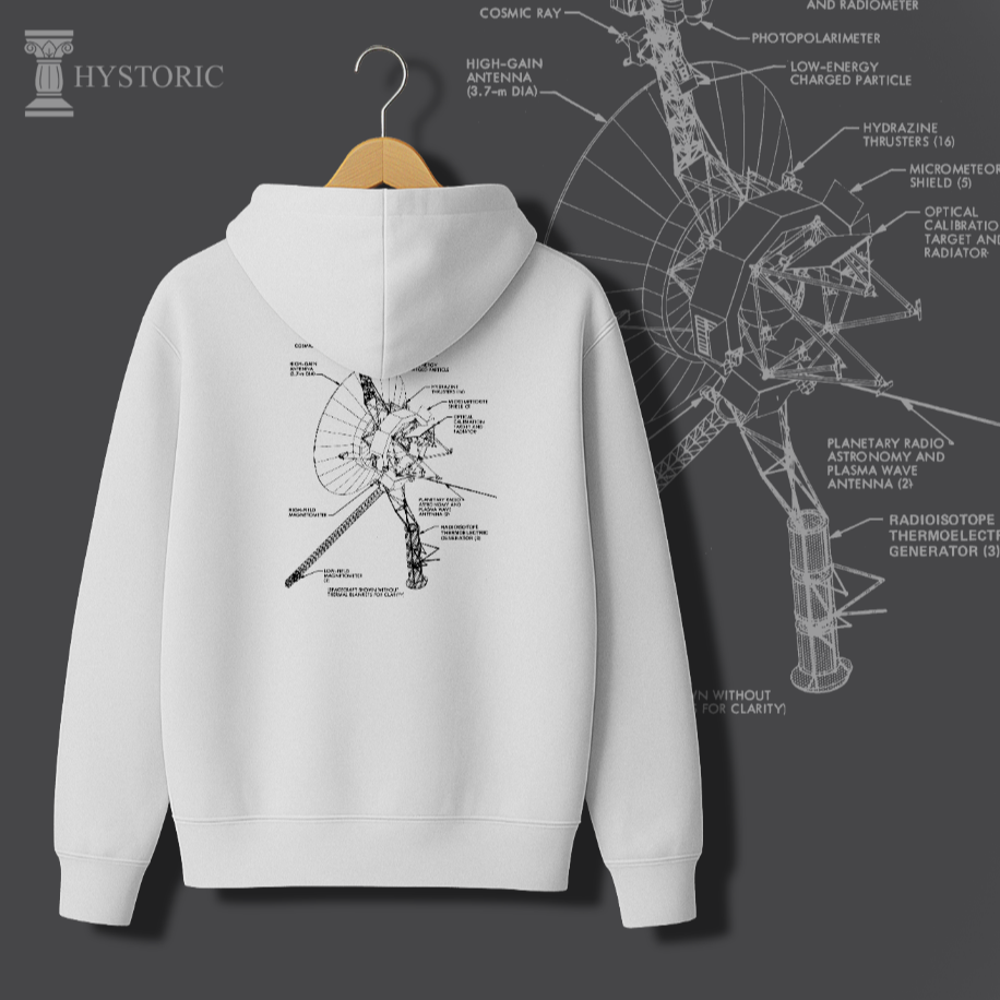 Voyager-I Sırt Baskılı Hoodie - Görsel 5