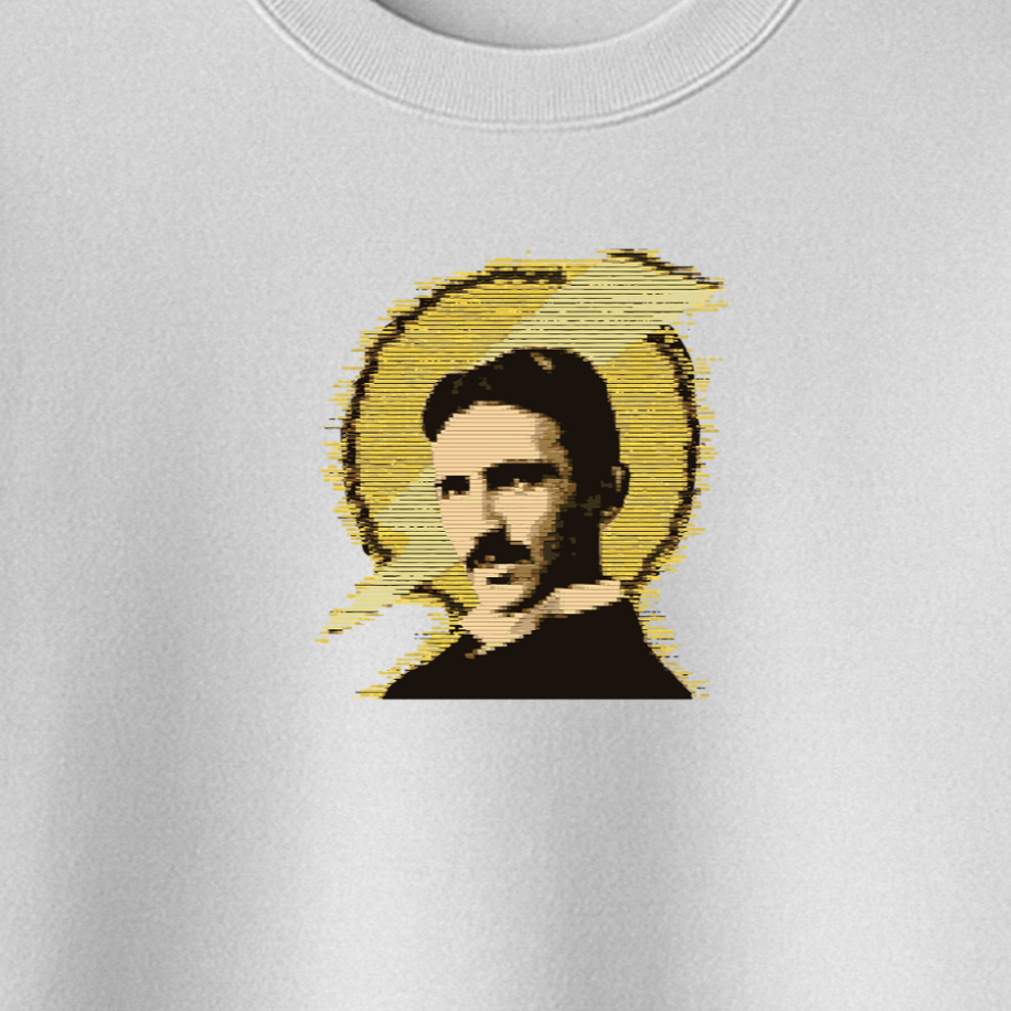 Nikola Tesla (Elektrik) Baskılı Sweatshirt - Görsel 3