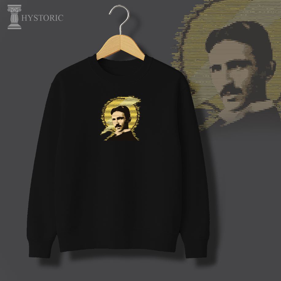 Nikola Tesla (Elektrik) Baskılı Sweatshirt - Görsel 14