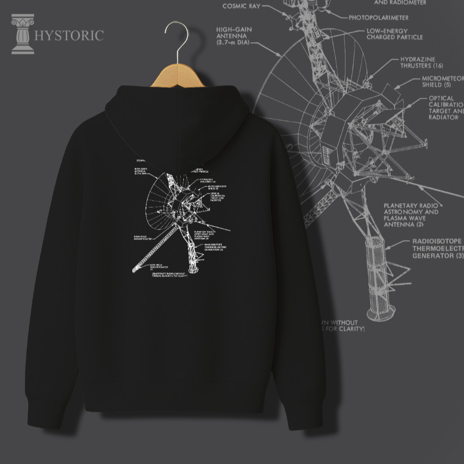 Voyager-I Sırt Baskılı Hoodie - Görsel 8