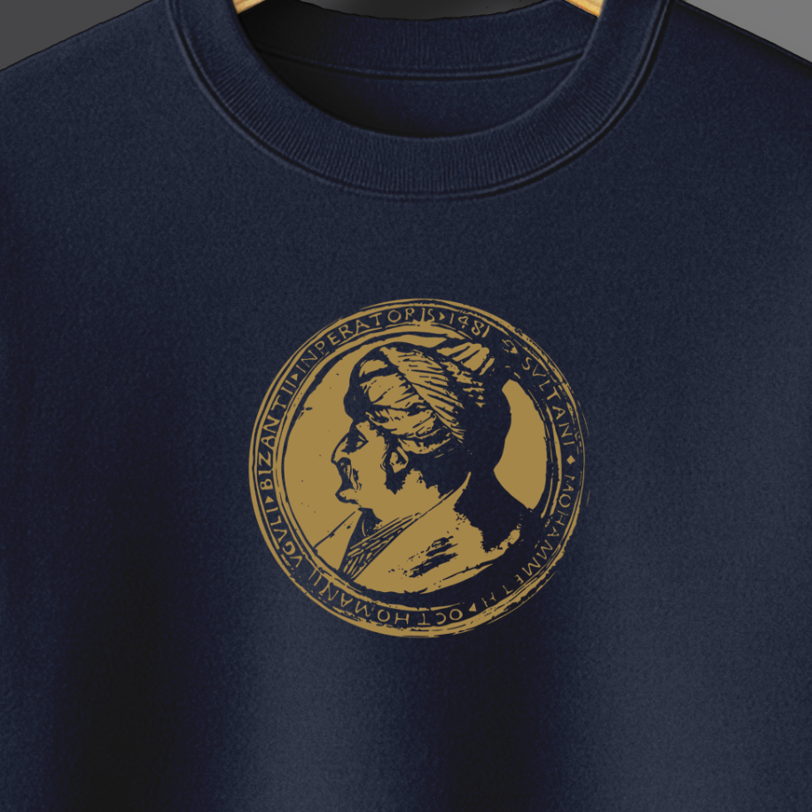 Fatih Sultan Mehmet Madalyonu Baskılı Sweatshirt - Görsel 3
