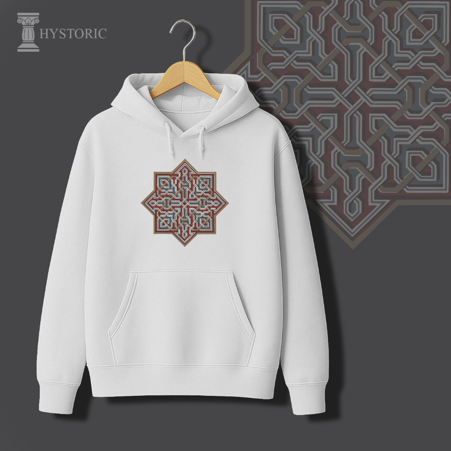 El Hamra Sarayı Çinisi Baskılı Hoodie