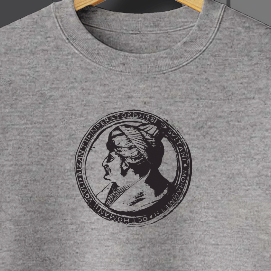 Fatih Sultan Mehmet Madalyonu Baskılı Sweatshirt - Görsel 9