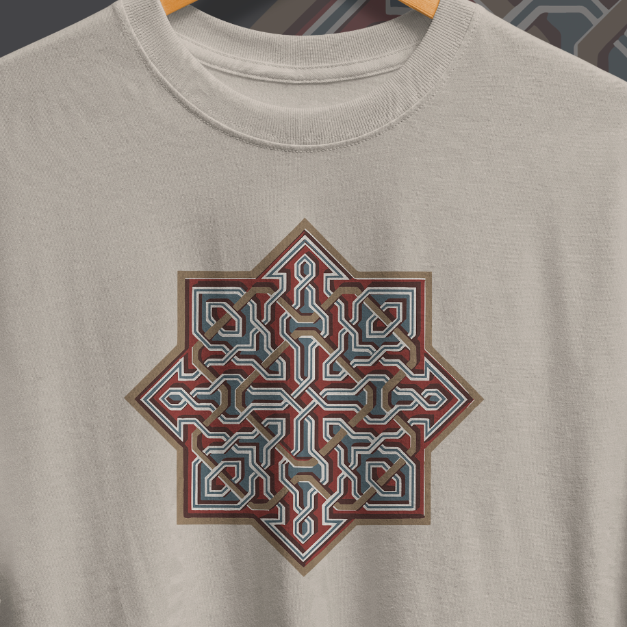 El Hamra Sarayı Çinisi Baskılı Oversize T-Shirt - Görsel 6