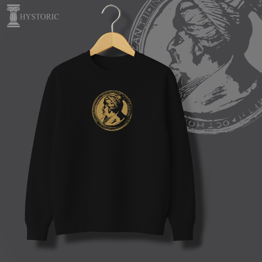 Fatih Sultan Mehmet Madalyonu Baskılı Sweatshirt