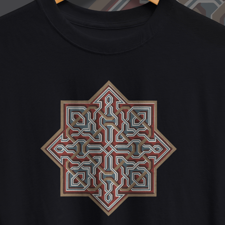 El Hamra Sarayı Çinisi Baskılı Oversize T-Shirt - Görsel 9