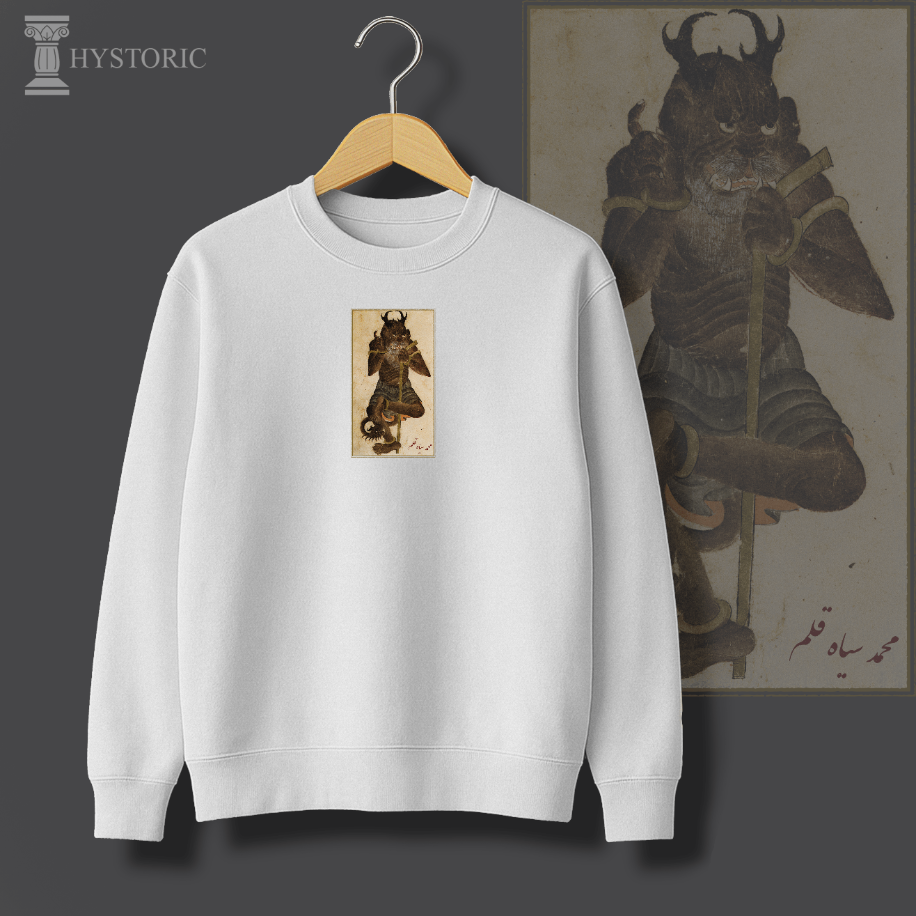 Mehmed Siyahkalem Minyatürü Baskılı Sweatshirt - Görsel 5