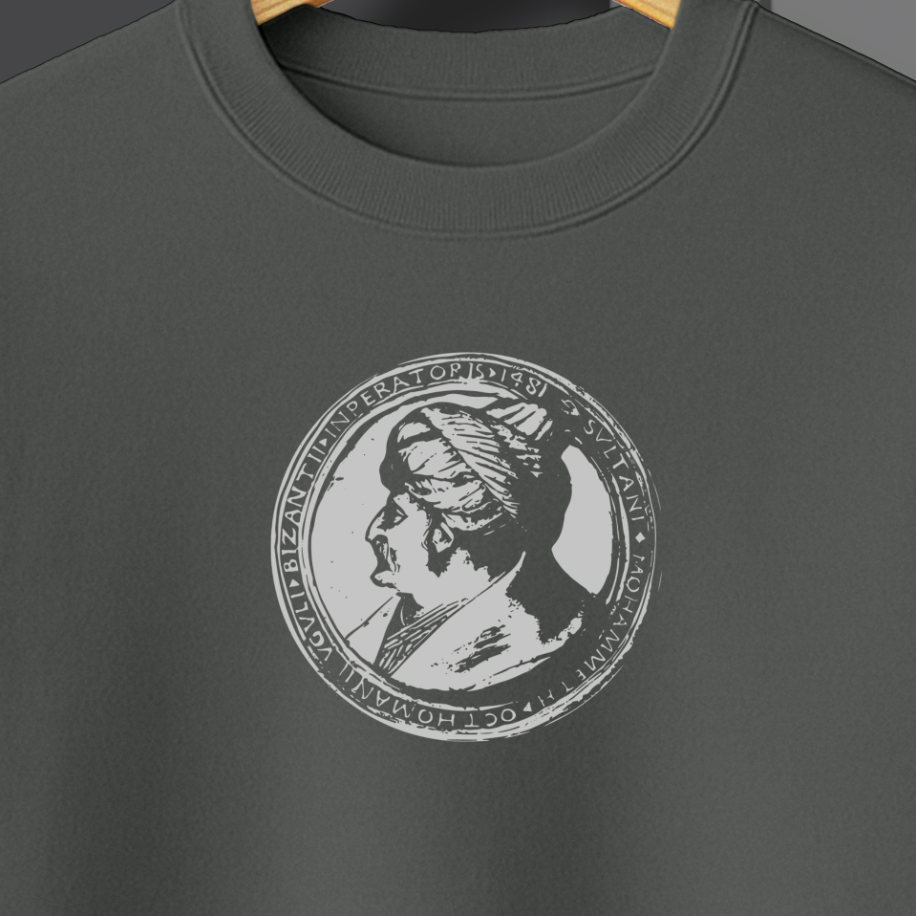 Fatih Sultan Mehmet Madalyonu Baskılı Sweatshirt - Görsel 12