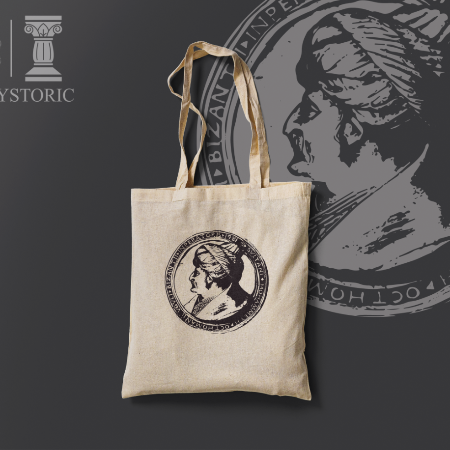 Fatih Sultan Mehmet Madalyonu Baskılı Bez Çanta