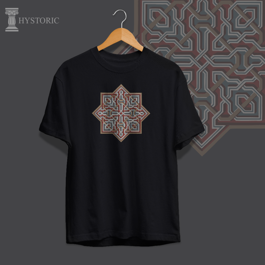 El Hamra Sarayı Çinisi Baskılı Oversize T-Shirt - Görsel 8