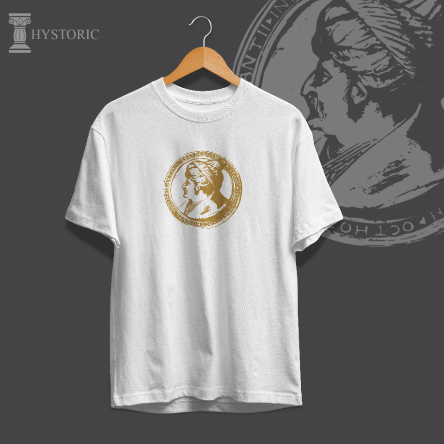 Fatih Sultan Mehmet Madalyonu Baskılı Oversize T-Shirt