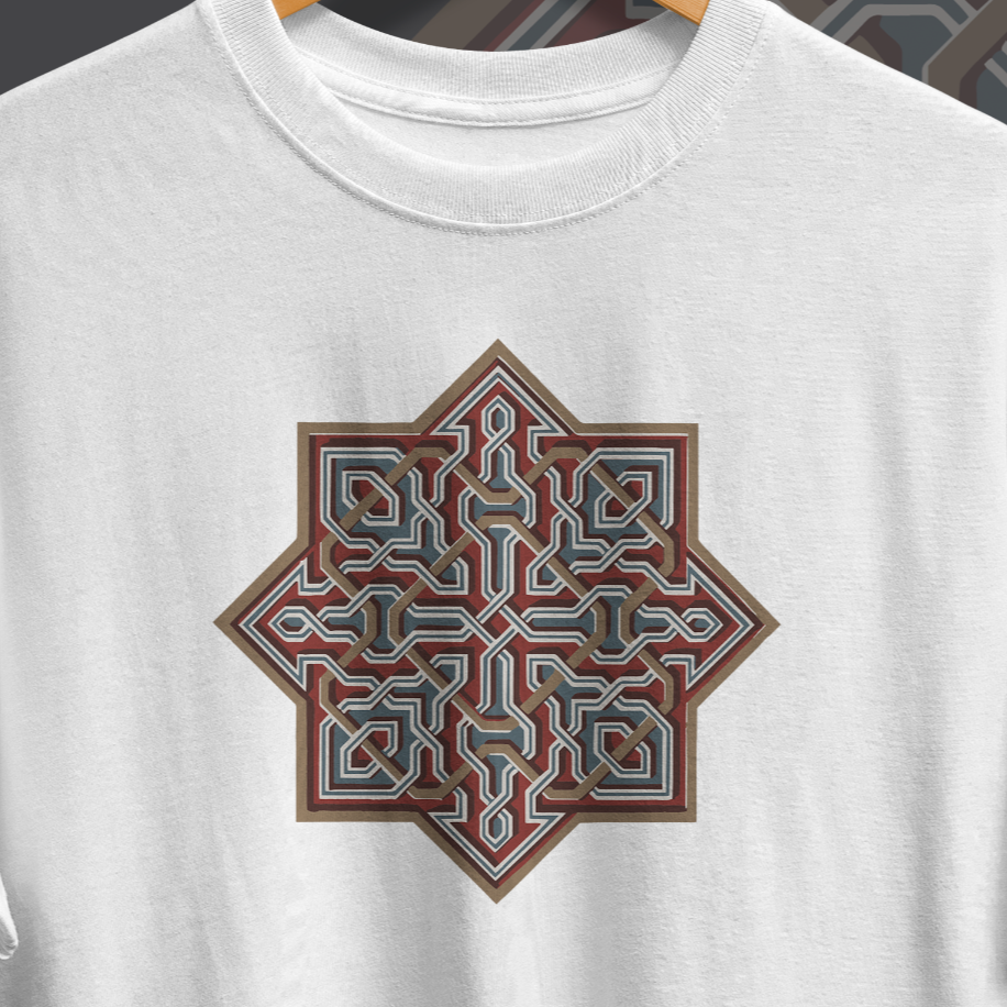 El Hamra Sarayı Çinisi Baskılı Oversize T-Shirt - Görsel 3